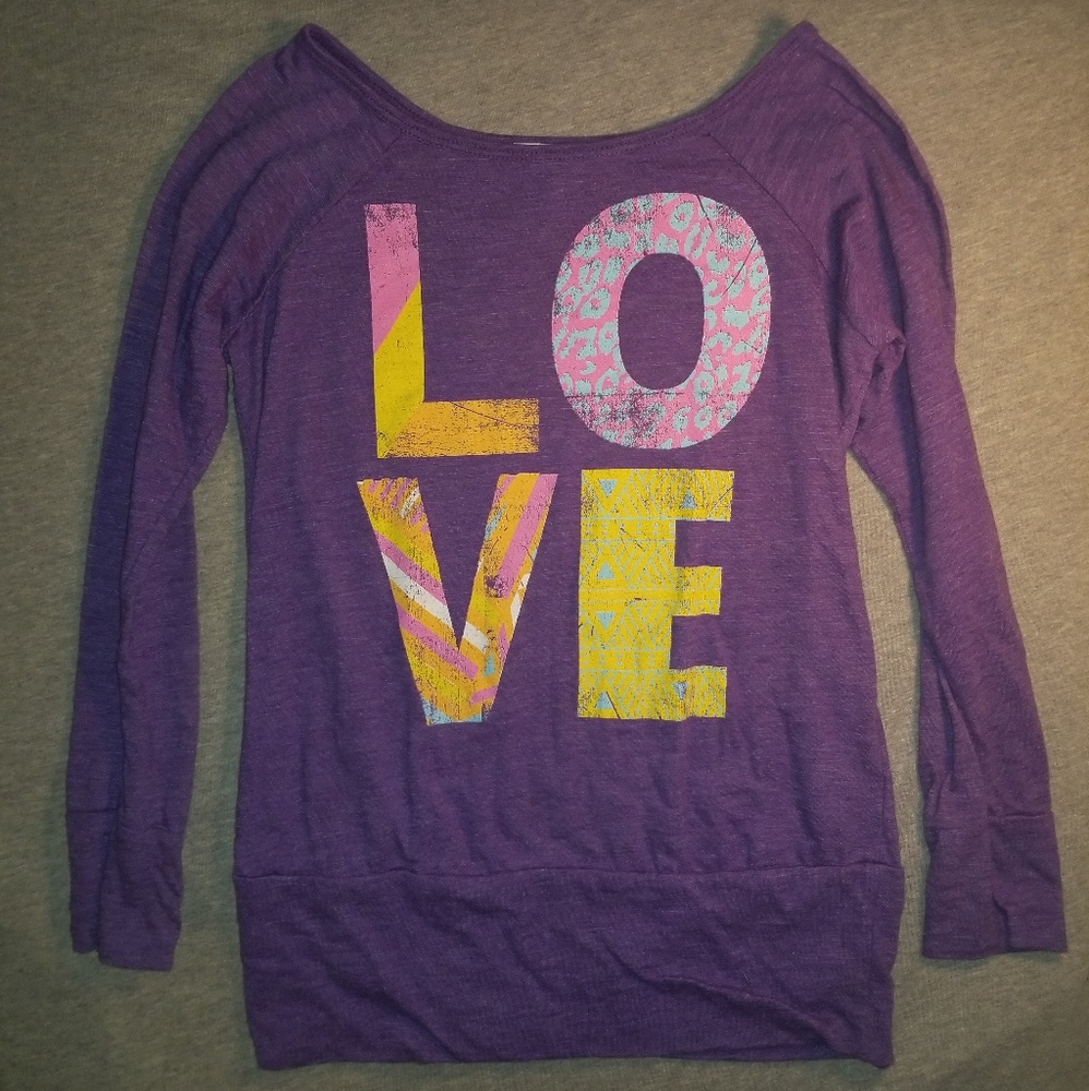 Delia's || LOVE Long Sleeve Shirt
